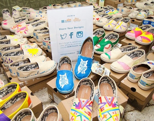 TOMS shoes at the AIIM Conference