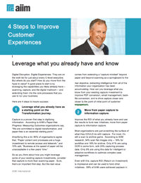 4 Steps to Leverage What You Already Have and Know to Improve Customer Experiences