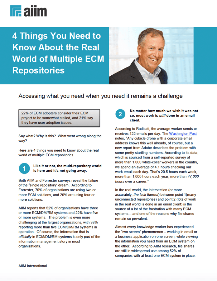 4 Things You Need to Know About the Real World of Multiple ECM Repositories