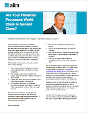Are Your Financial Processes World Class or Second Class