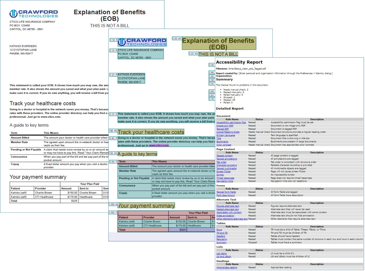 CrawfordTechnologies provided images of document processing.