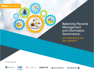 Balancing Records Management and Information Governance Cover