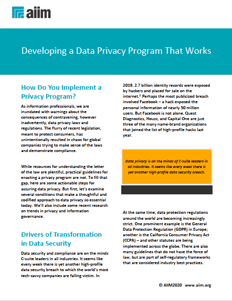 Developing a Data Privacy Program That Works Cover