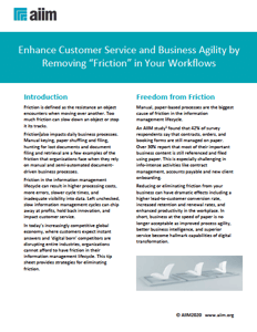 Enhance Customer Service and Business Agility by Removing “Friction” in Your Workflows cover