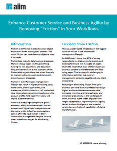 Enhance Customer Service and Business Agility by Removing “Friction” in Your Workflows cover