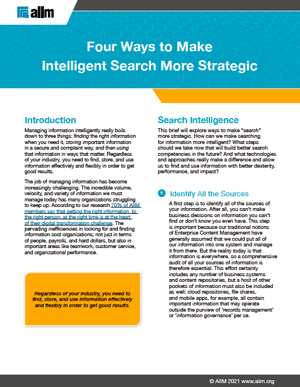 Four Ways to Make Intelligent Search More Strategic