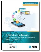 E-Signatures on Europe: Understanding the legal requirement for proof of intent