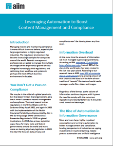 Leveraging Automation to Boost Content Management and Compliance