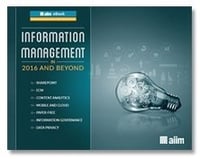 Information Management – 2016 and Beyond