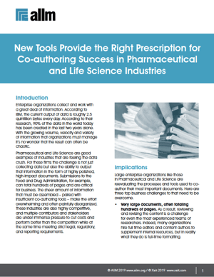 New Tools Provide the Right Prescription for Co-authoring Success in Pharmaceutical and Life Science Industries Cover