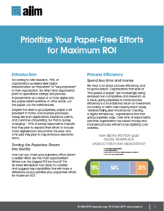 Prioritize Your Paper-Free Efforts for Maximum ROI Cover