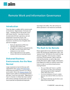 Remote Work and Information Governance