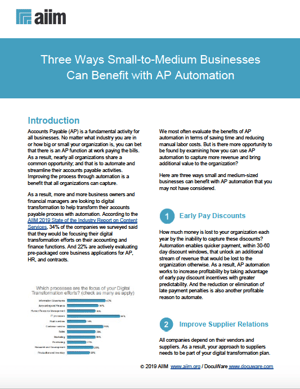 Three Ways Small-to-Medium Businesses Can Benefit with AP Automation Cover