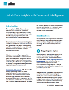 Unlock Data Insights with Document Intelligence Cover