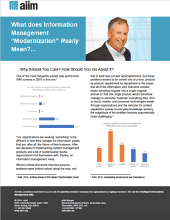 What does Information Management “Modernization” Really Mean?