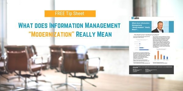 What does Information Management “Modernization” Really Mean SM