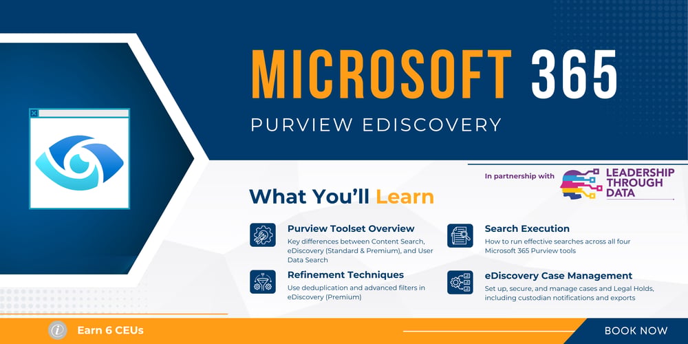 VILT M365 Purview eDiscovery 6 hr VILT M365 Purview eDiscovery 6 hr