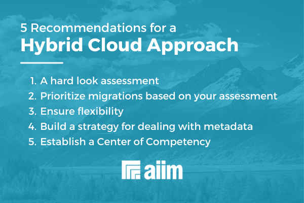 five recommendations for a hybrid cloud approach
